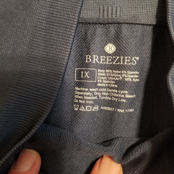 Breezies High Rise Thick Stretchy Winter Underlay Leggings NWOT - Picture 5 of 8